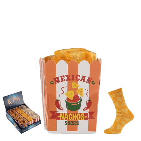 Kojinės vyrams dovanų dėžutėje Snack Time Socks Mexican Nachos